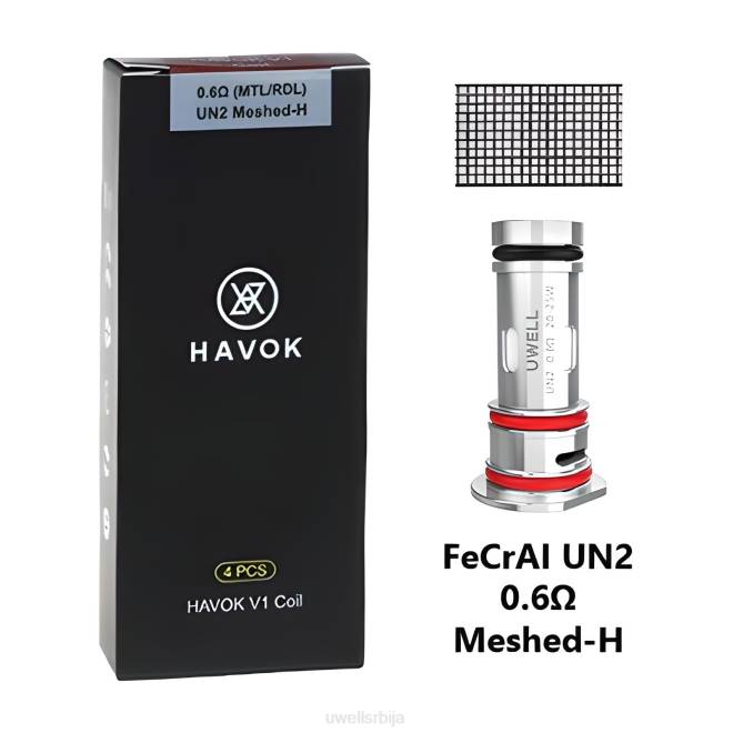 UWELL HAVOK V1 калемови (4 пакета) 0.25охм 4TVT150 | BUY UWELL VAPE