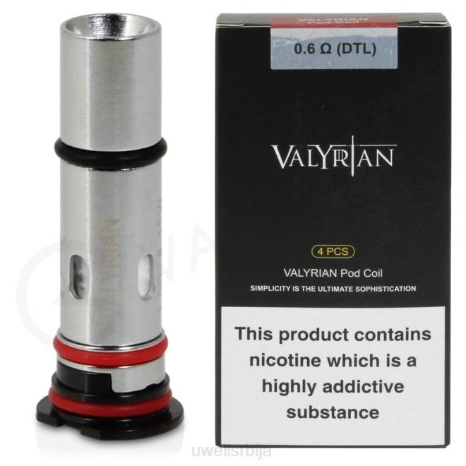 UWELL VALYRIAN калемови за замену махуна (4 пакета) 1.0охм мтл 4TVT33 | UWELL ONLINE SHOP