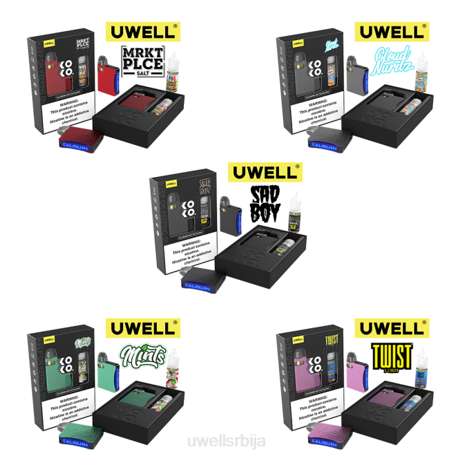 UWELL CALIBURN AK3 комплет + а3с 0.8охм махуне (к2) + татина пара 10мл соли 50мг црл: црна/флв: кремасти колачић 50мг 4TVT243 | UWELL ONLINE SHOP